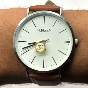 Silver & Brown Sprezza Men's Watch